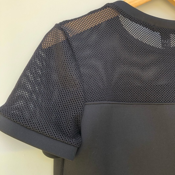 FOREVER 21 black scuba knit and mesh top S - Picture 5 of 5
